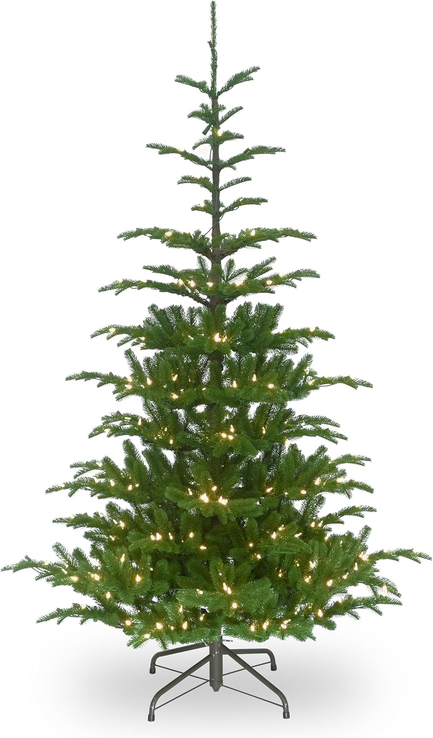 National Tree Company ‘Feel Real’ Pre-lit Artificial Christmas Tree | Includes Pre-strung White Lights and Stand | Norwegian Spruce – 7.5 ft