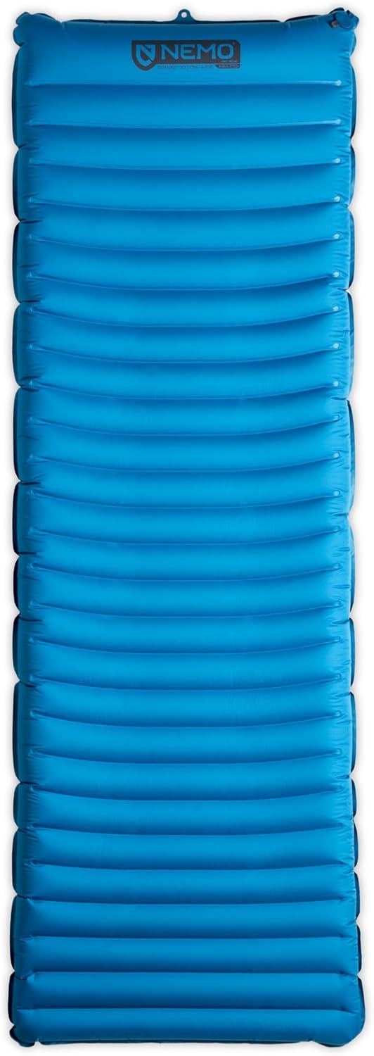 NEMO Equipment Quasar 3D Lightweight Sleeping Pad – Insulated Long Wide (76″x25″) – Bluebird