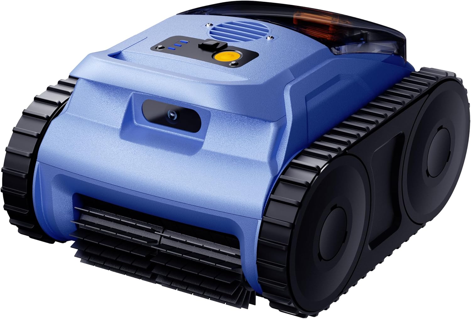Nepturox Cordless Robotic Pool Vacuum, 180W Brushless Motor, Sonar Nav, Wall Climbing, 150 Min Run, for Inground/Above-Ground Pools – Blue
