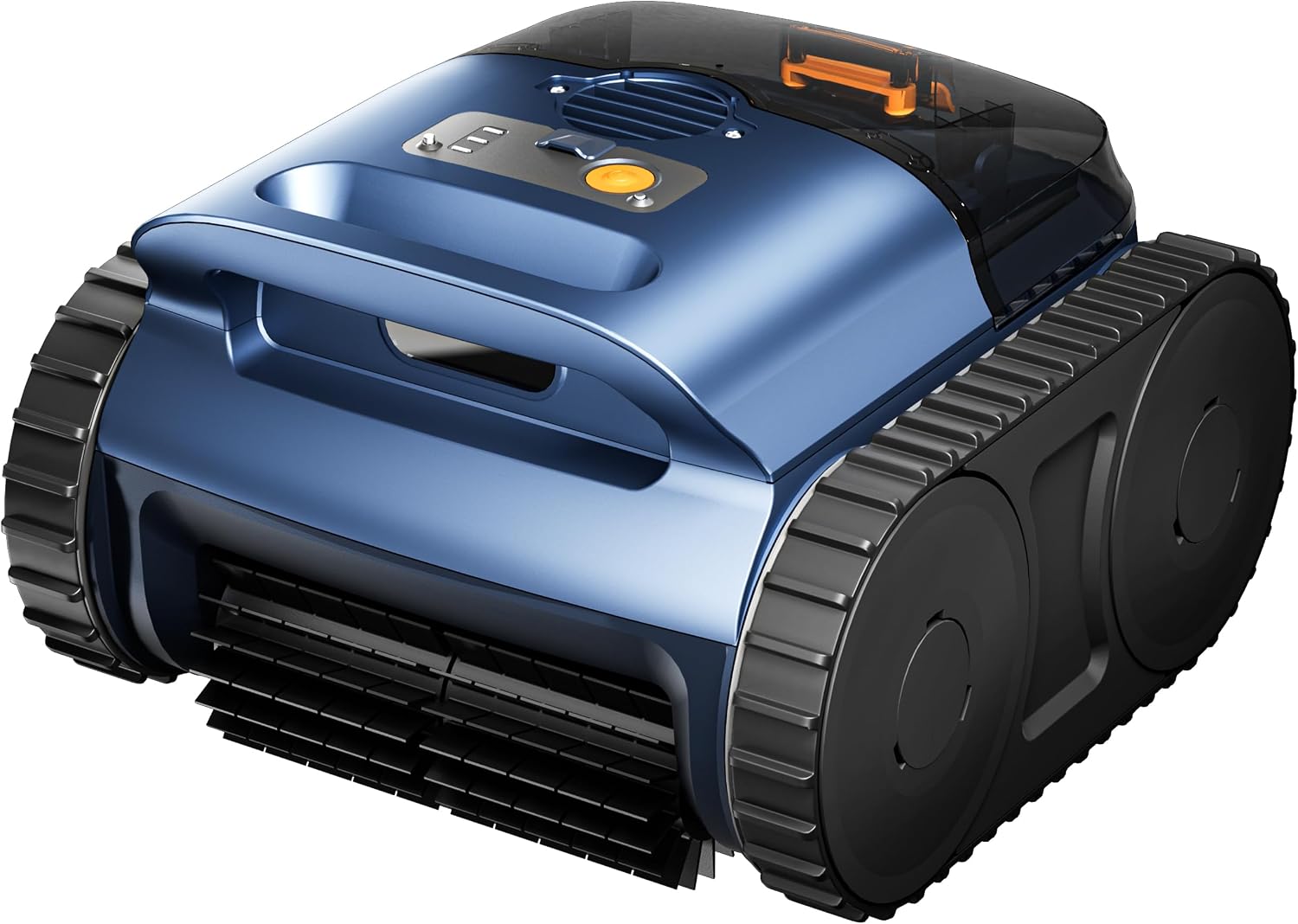 Nepturox Cordless Robotic Pool Vacuum, 180W Brushless Motor, Sonar Nav, Wall Climbing, 150 Min Run, for Inground/Above-Ground Pools – Dark Blue