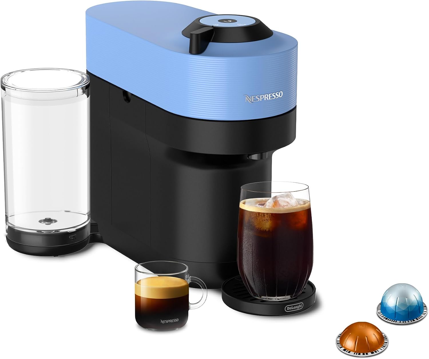 Nespresso Vertuo Pop+ Coffee and Espresso Machine by De’Longhi, Pacific Blue