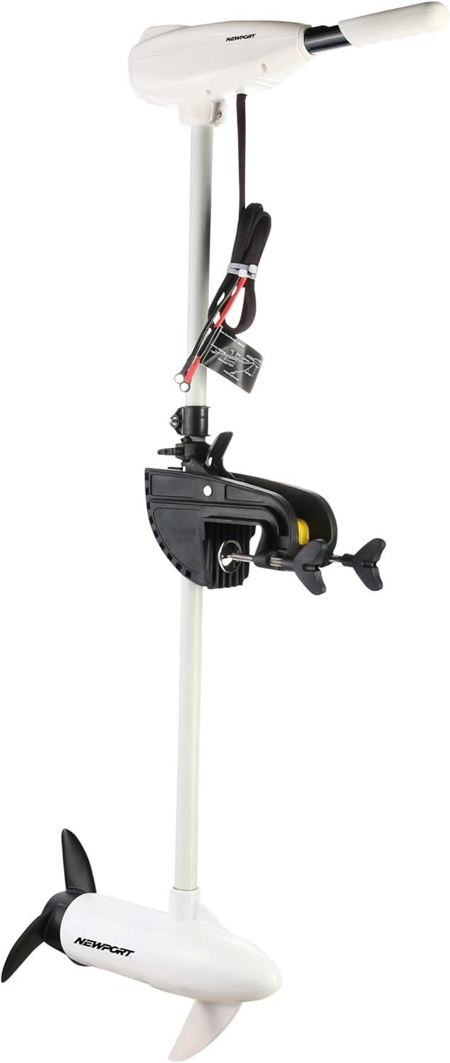 Newport L-Series 86lb Thrust Transom Mounted Saltwater Electric Trolling Motor w/LED Battery Indicator (40″ Shaft)