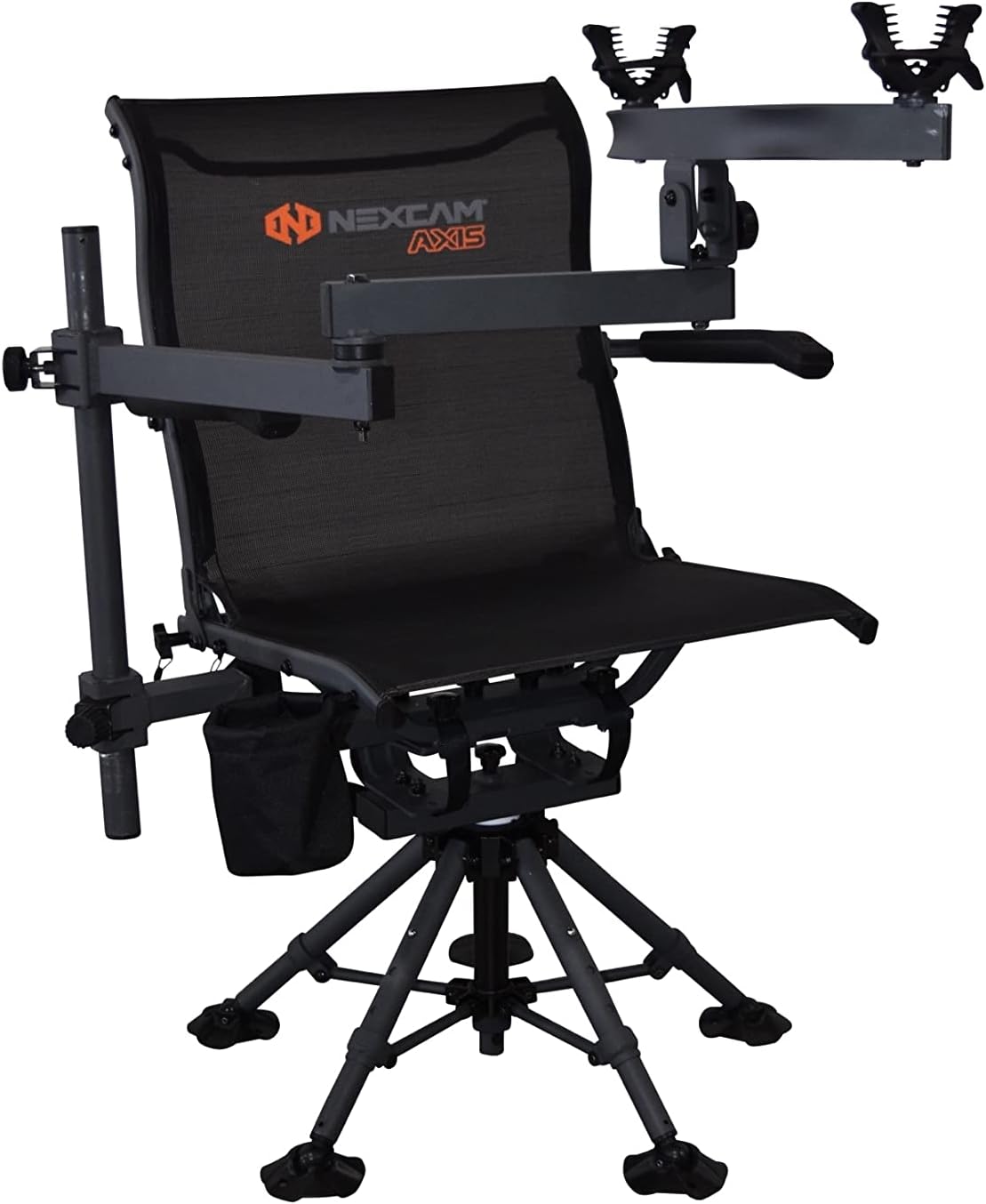 NEXCAM AXIS SG 360 Ultimate Shooting Chair with AXIS V2 Shooting Rest. Rocking Chair. Dual-axis Swivel and Tilting Chair. Camp. Fish. Hunt. Patent Pending