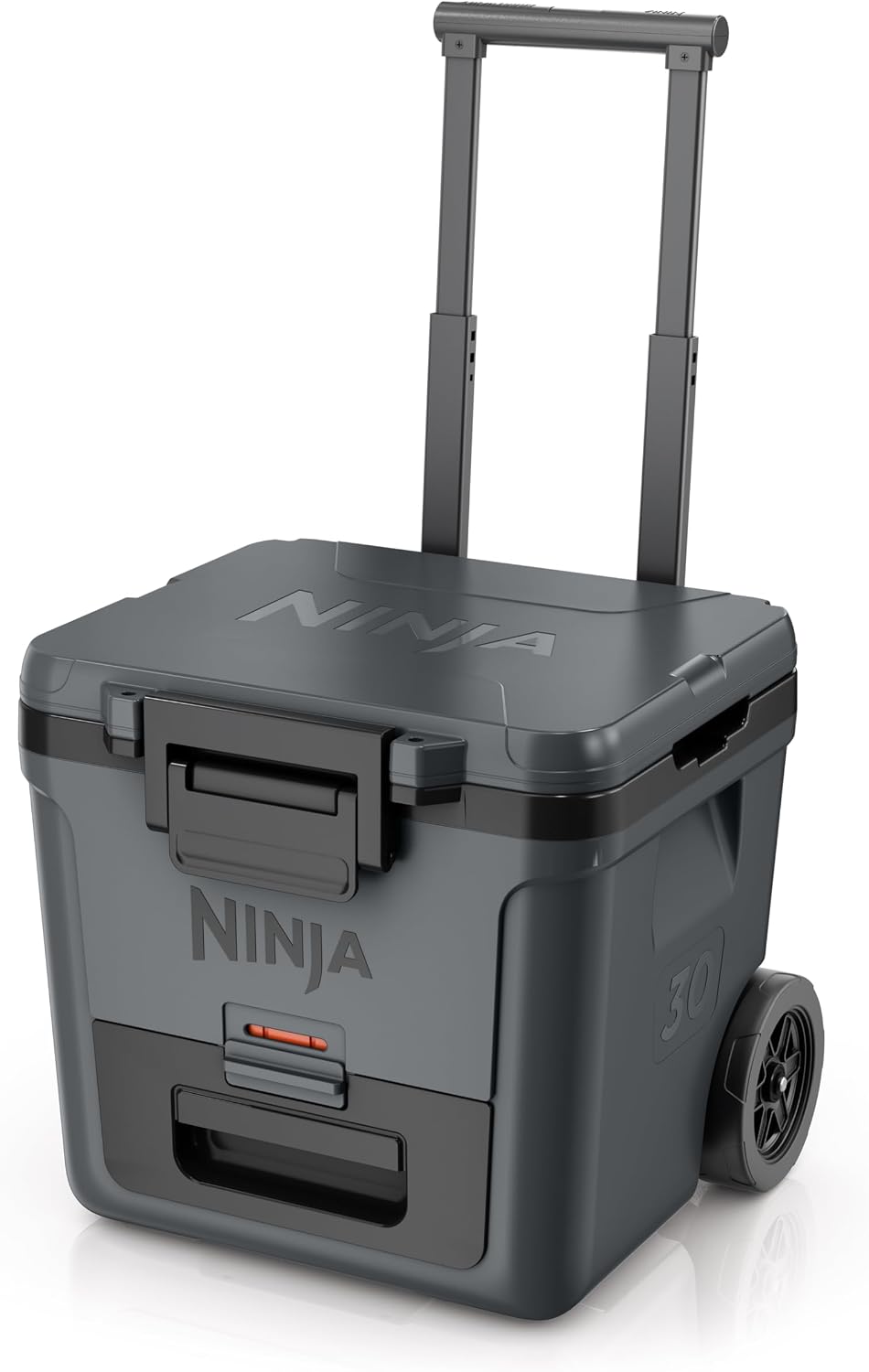 Ninja FrostVault 30qt Wheeled Cooler with Dry Zone, Integrated Fridge-Temp Dry Storage Drawer, Premium Heavy-Duty Insulated Cooler, Gray