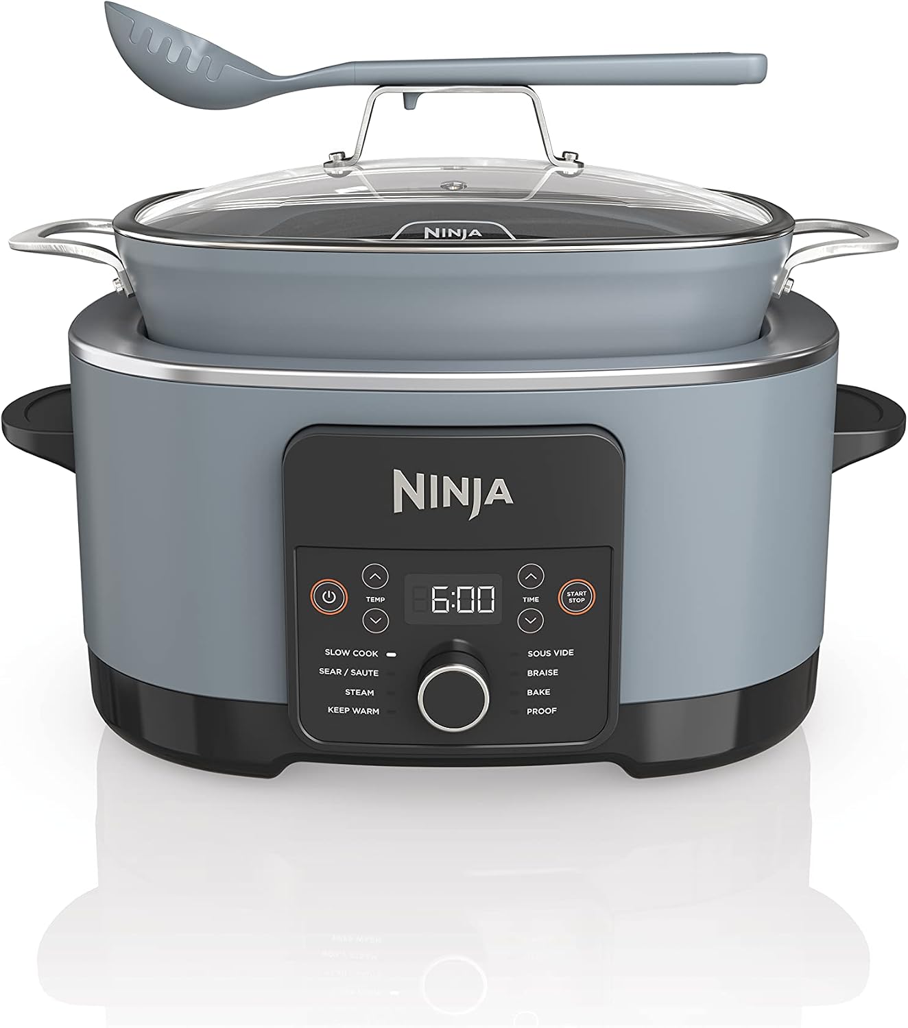Ninja MC1001 Foodi PossibleCooker PRO 8.5 Quart Multi-Cooker, with 8-in-1 Slow Cooker, Sea Salt Gray