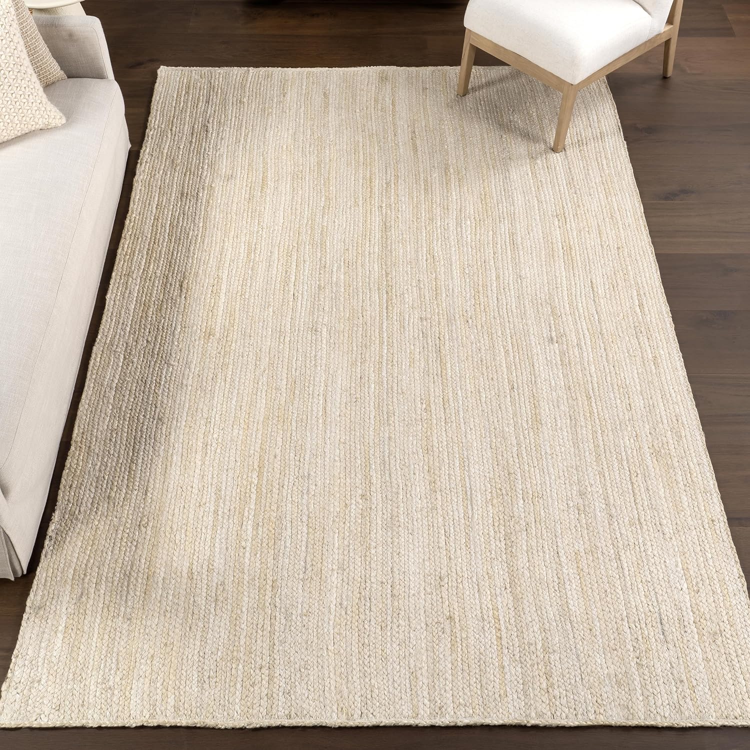 nuLOOM Rigo Jute 12×15 Hand Woven Area Rug – Off White Natural Fiber Farmhouse Style for Living Room, Bedroom, Dining