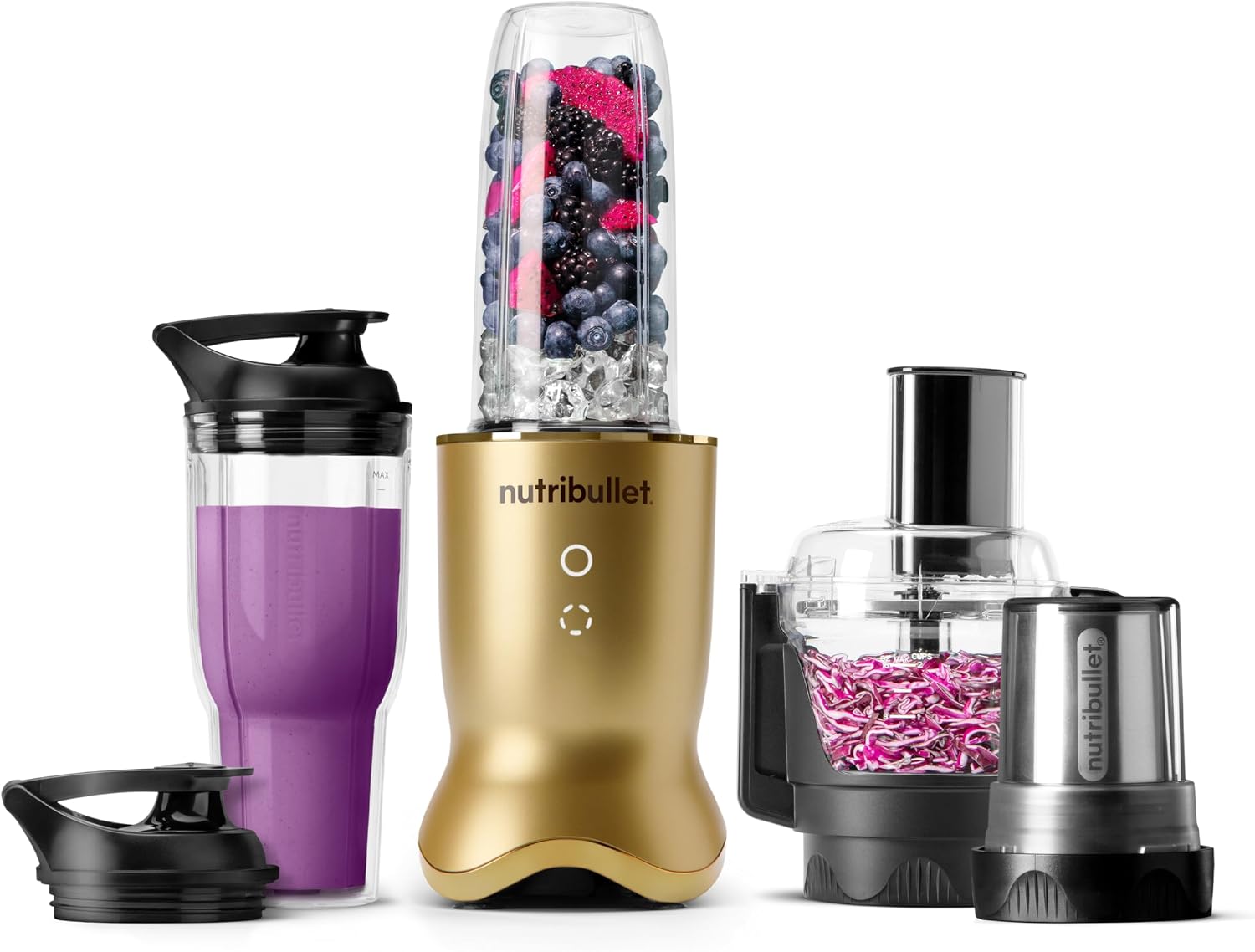 nutribullet Ultra Plus+ 3-1 Compact Kitchen System, 1200W Kitchen System with Blender, Brass