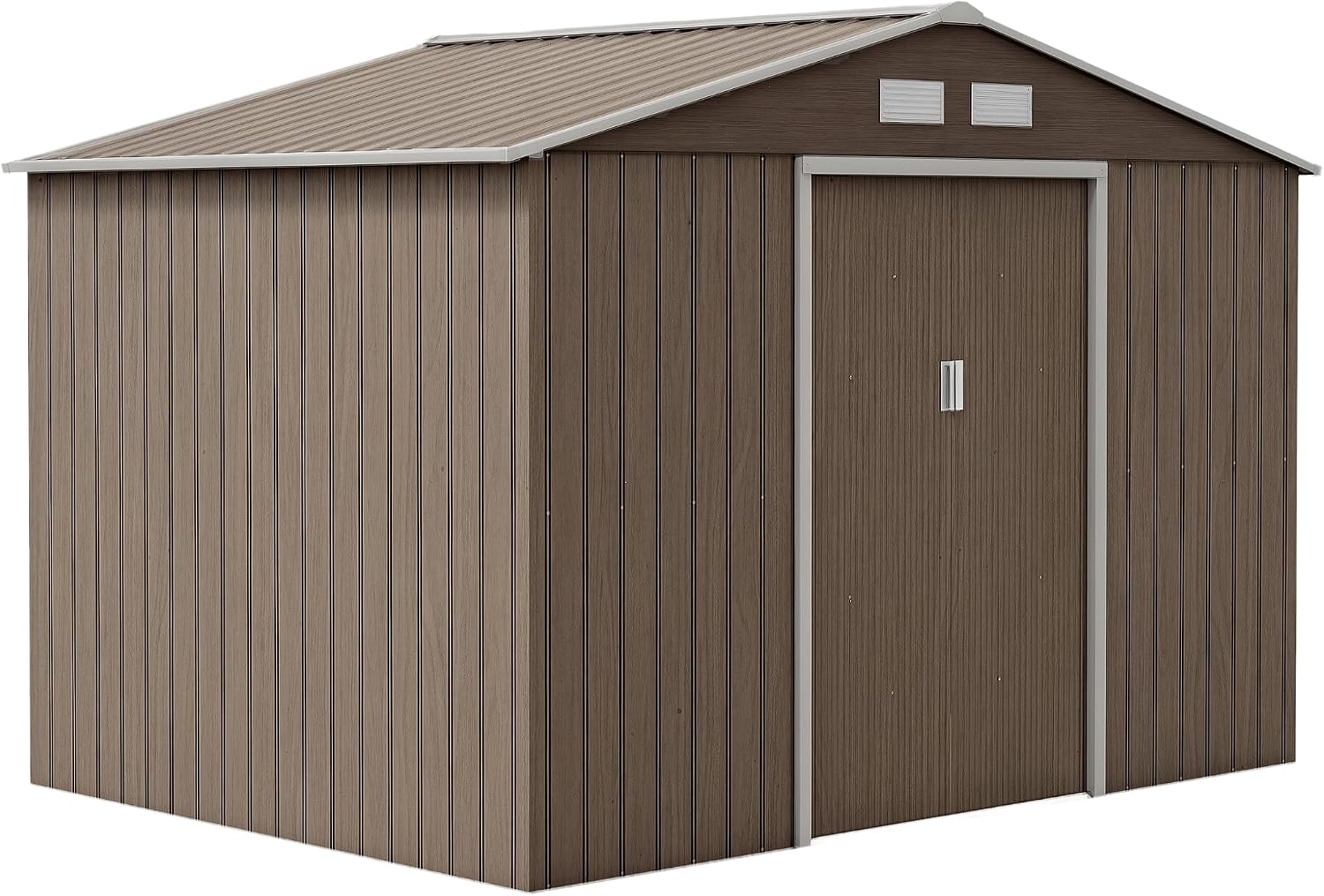Outsunny 9′ x 6′ Outdoor Storage Shed, Garden Tool Metal Shed