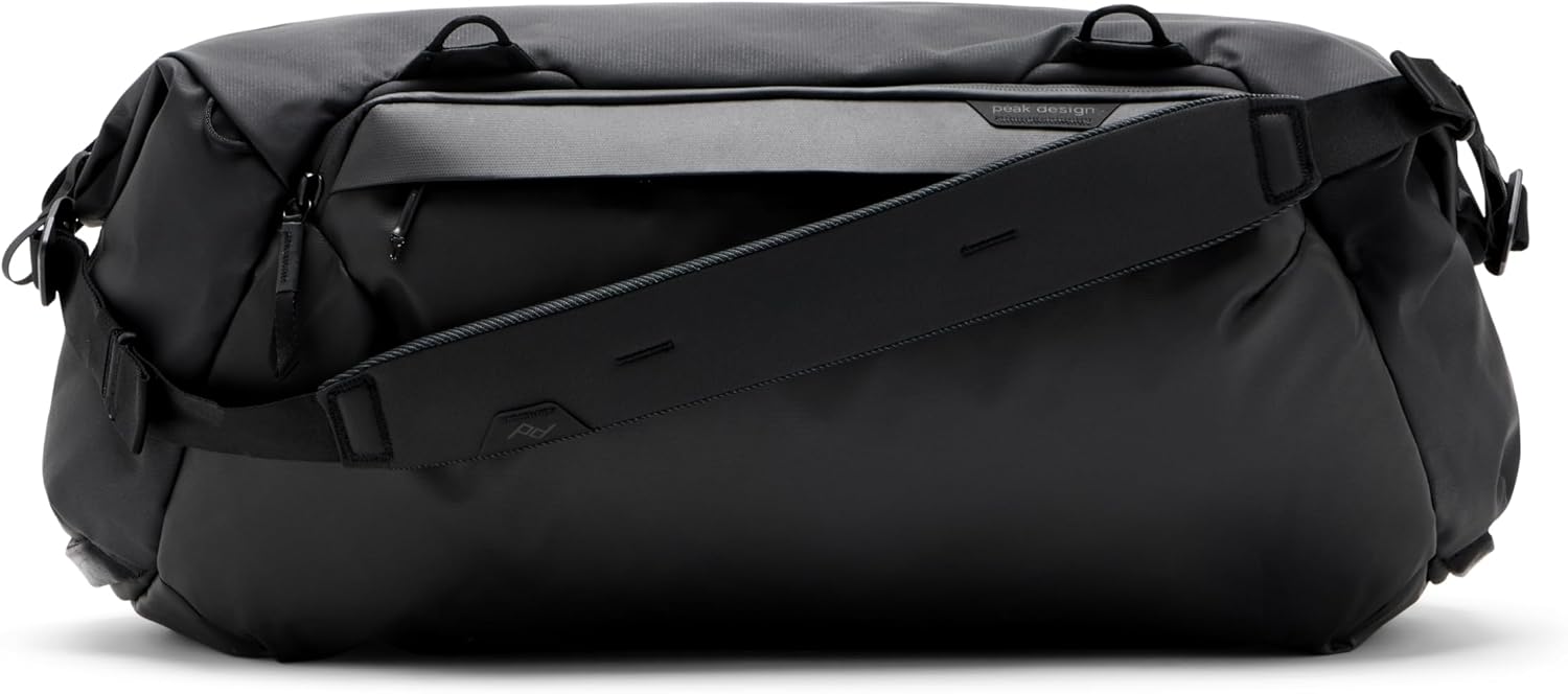 Peak Design Travel Duffel, Extra-Wide Single Zip Access, 35L, Black