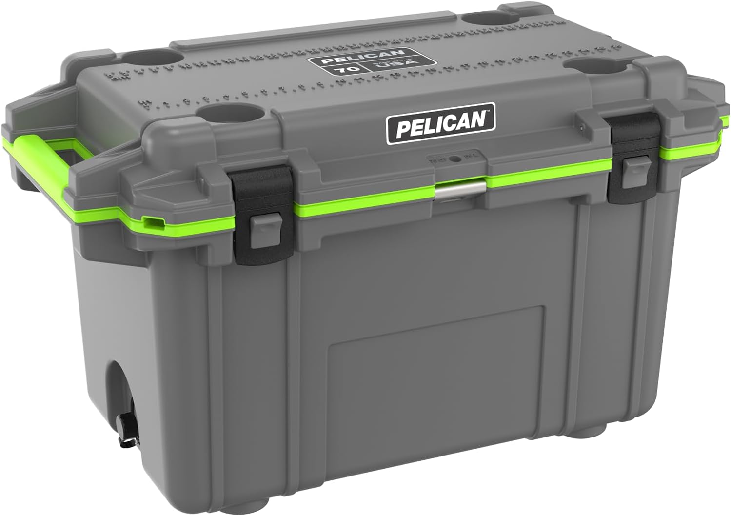 Pelican 70 Quart Elite Cooler – Grey/Green