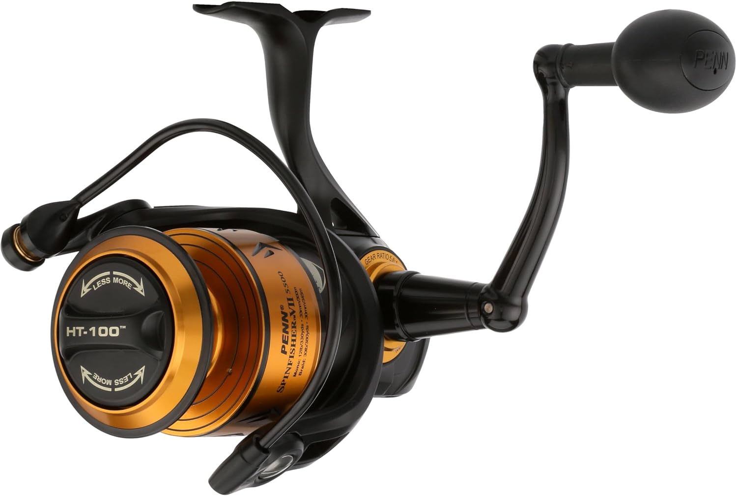 PENN Spinfisher VI Spinning Fishing Reel, Size 8500, Black/Gold