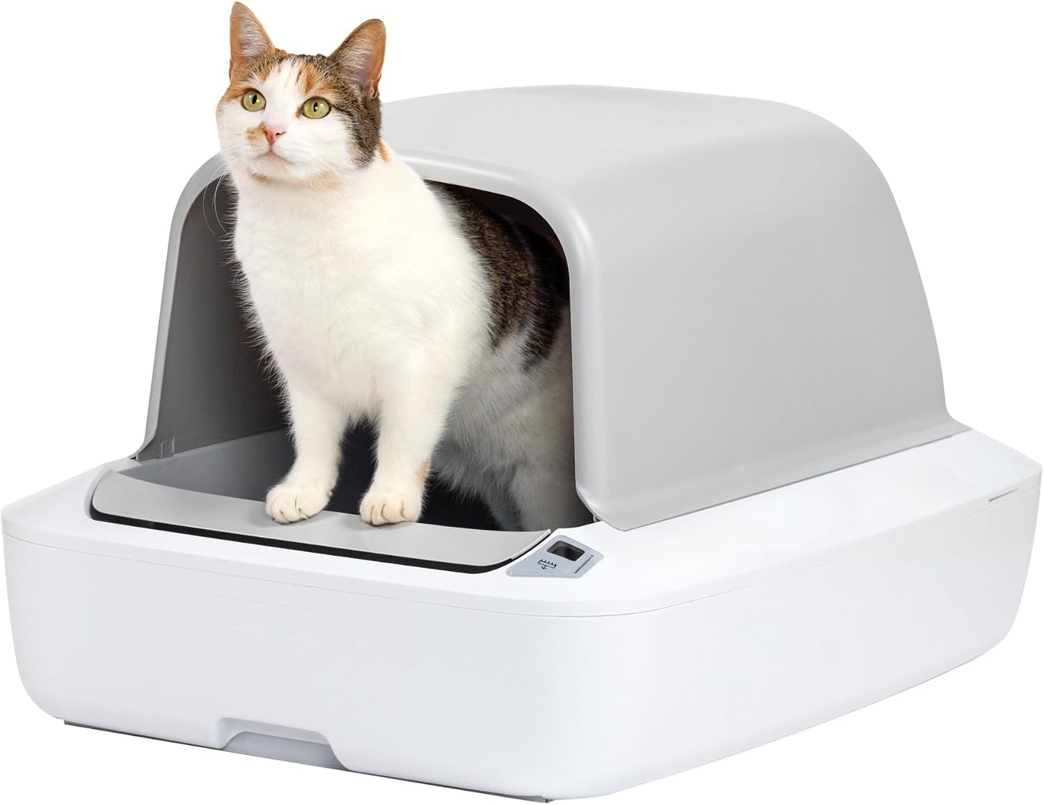 PetSafe ScoopFree Crystal Pro Self-Cleaning Cat Litter Box System, Enclosed Front-Entry – White