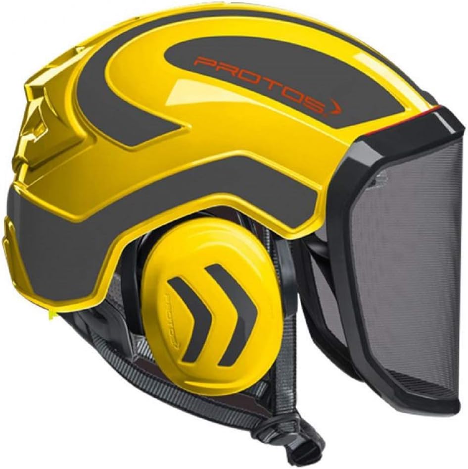 Pfanner Protos Integral Arborist Helmet (Yellow & Grey)