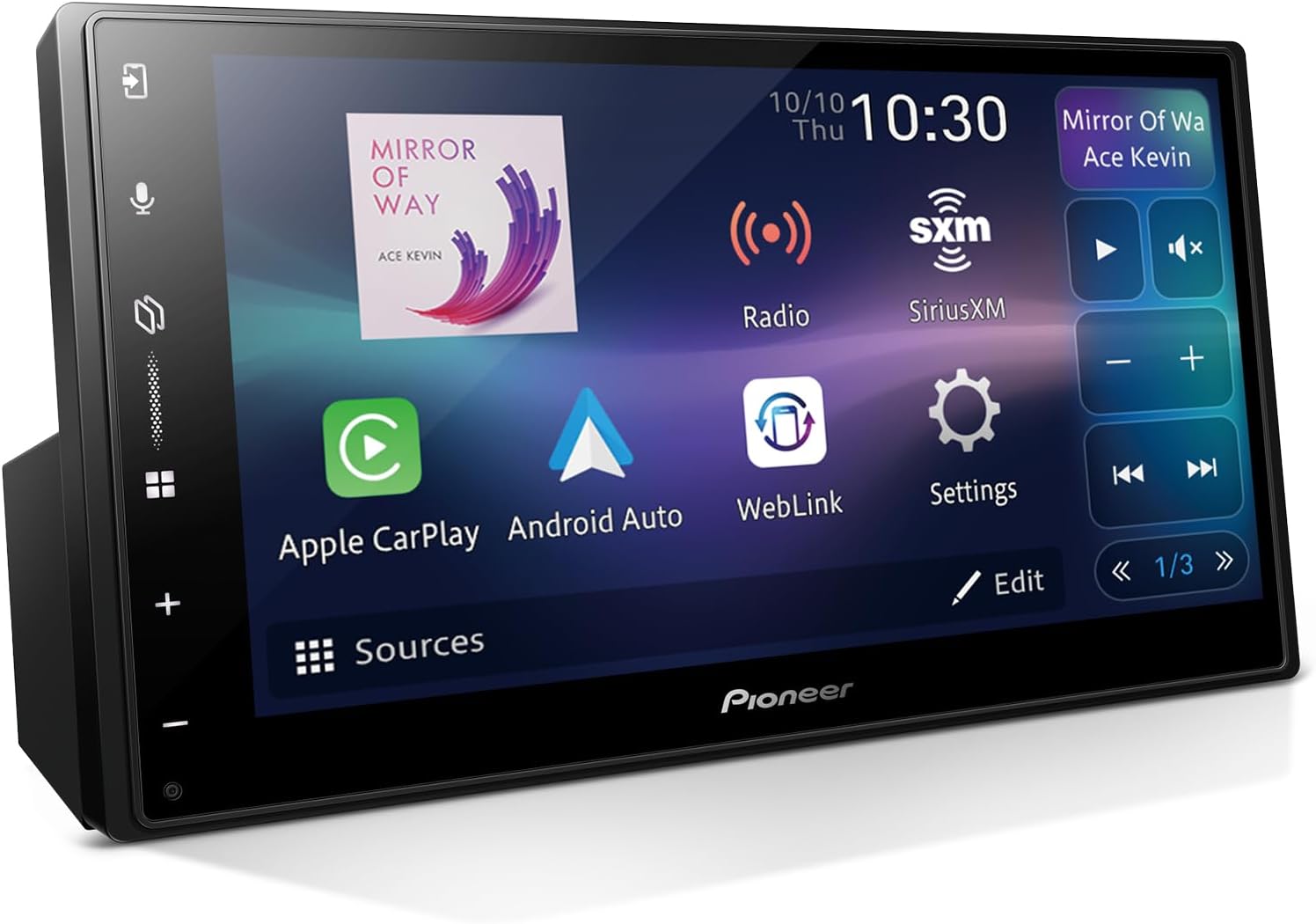 Pioneer DMH-W3000NEX 6.8″ Double Din Multimedia Receiver, Wireless Apple CarPlay & Android Auto, Bluetooth, Backup Camera, Touchscreen