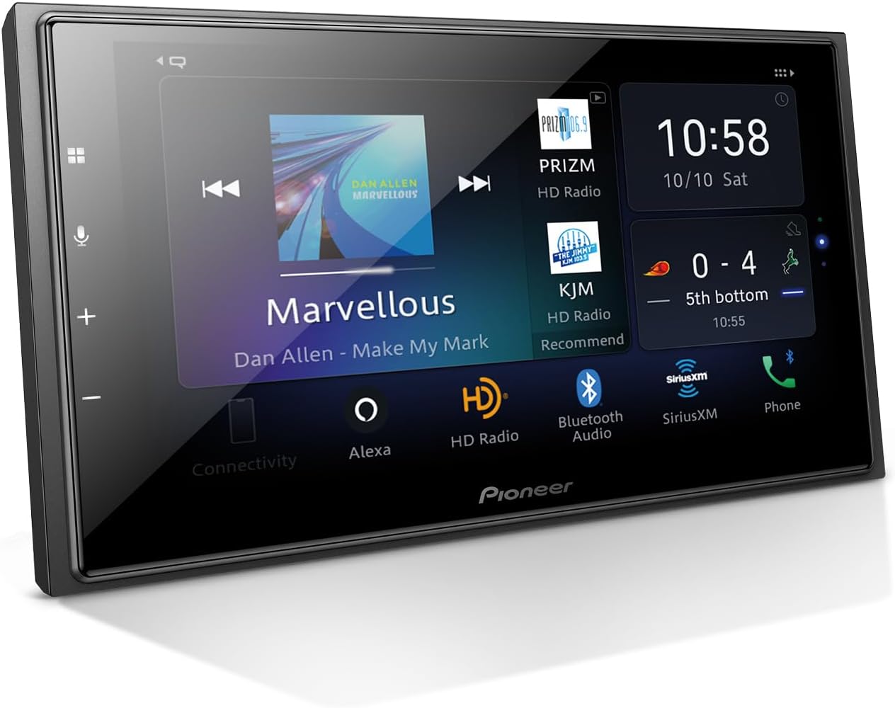 Pioneer DMH-W4660NEX 6.8″ Capacitive Touch Double Din Receiver, Wireless/Wired CarPlay & Android Auto, Alexa, Bluetooth, HD Radio, Backup Cam