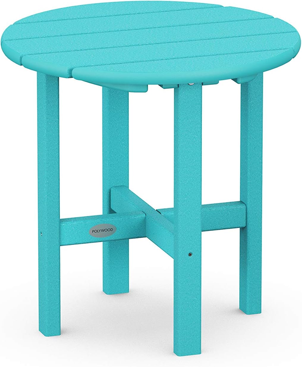 POLYWOOD RST18AR Round 18″ Side Table – Turquoise