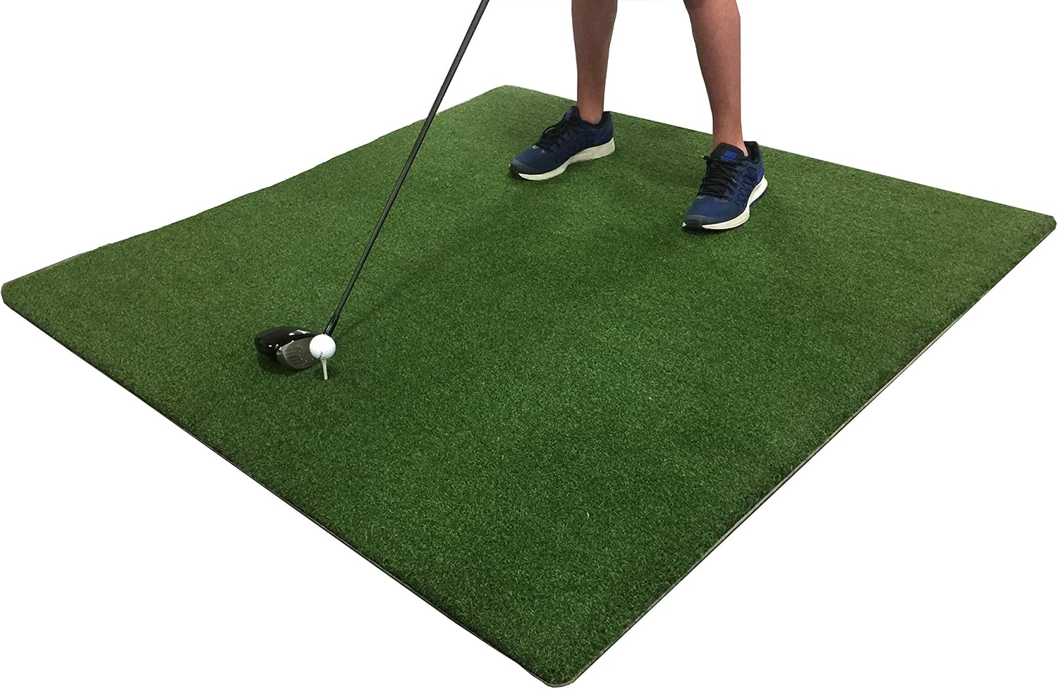 PREMIUM PRO TURF 5×5 Ft Ultra Heavy Duty Golf Practice Mat – Commercial Turf Holds Wooden Tee, Indoor/Outdoor Training for On-Course Feel