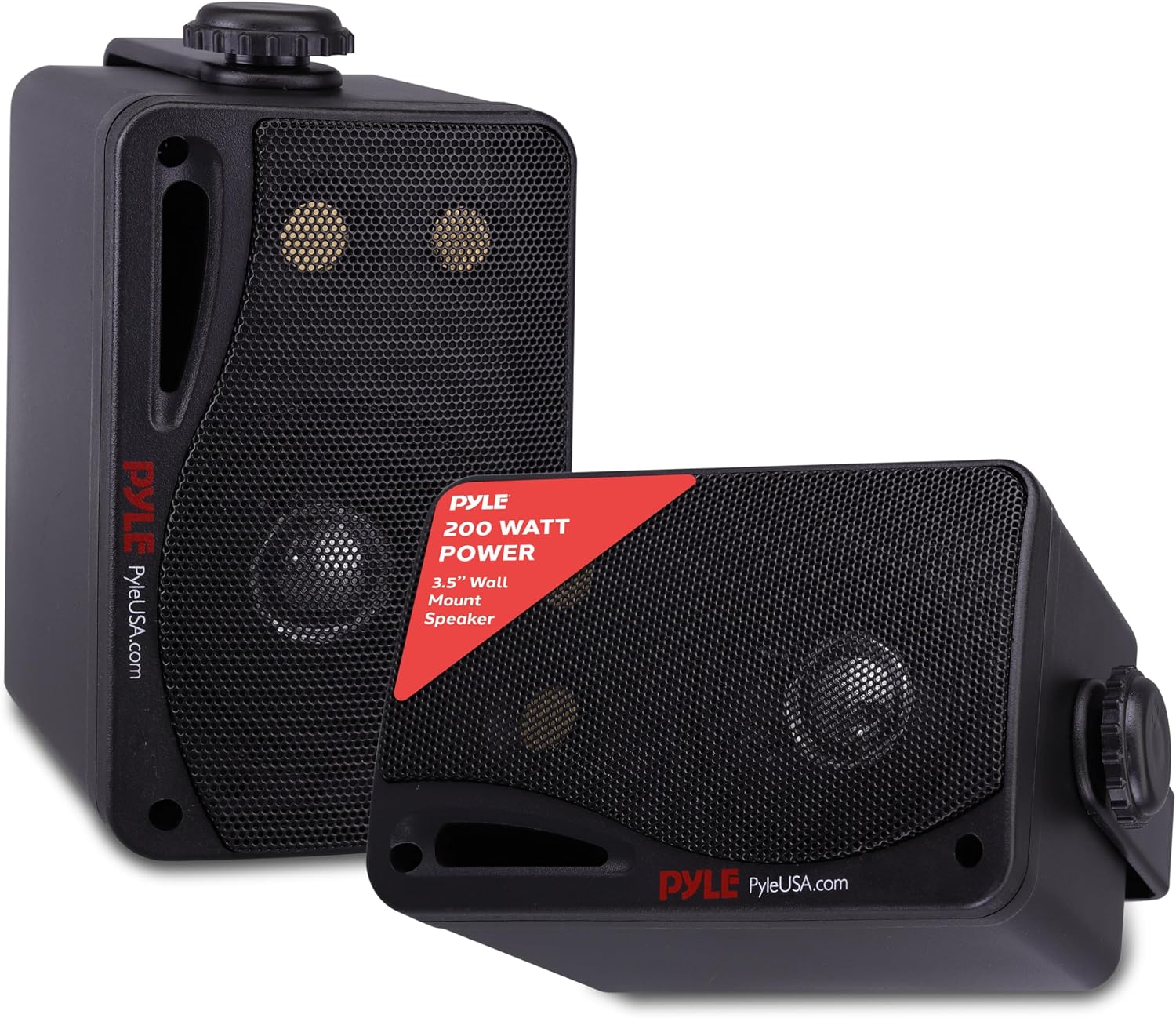 Pyle Outdoor Waterproof Wireless Bluetooth Speaker – 3.5 Inch Pair 3-Way Active Passive Weatherproof Wall, Ceiling Mount Dual Speakers System