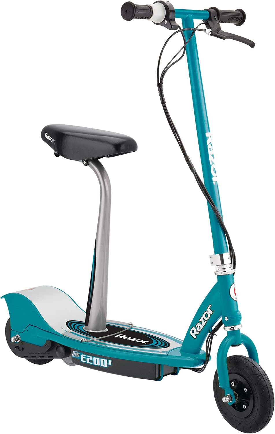 Razor E200S Electric Scooter for Kids 13+ – 200W Motor, 12MPH, 40 Min Ride Time, 8” Pneumatic Tires, Rider Max 154 lbs – Teal