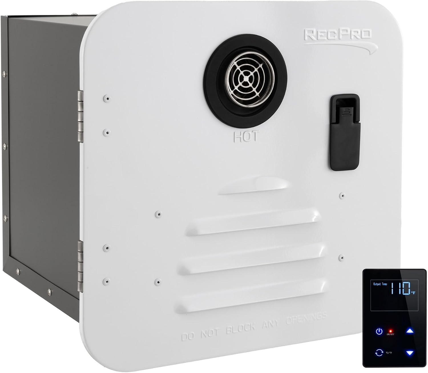 RecPro RV Tankless Water Heater | On Demand Hot | 42,000 BTU | Gas Water Heater | Remote Control Included (15″ x 15″ Door Size, White)