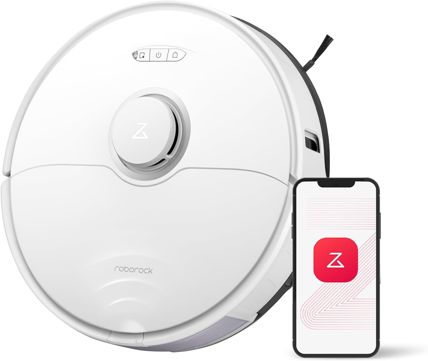 Roborock S8 Robot Vacuum & Mop, 6000Pa Suction, DuoRoller Brush, ReactiveAI 2.0, Auto Mop Lift, Sonic Mopping, Alexa, White
