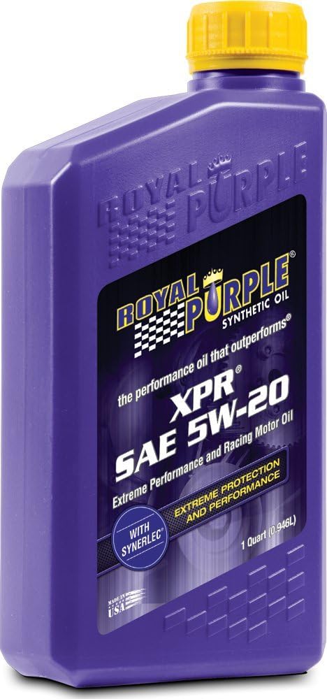 Royal Purple 12011 XPR 5W-20 Light Extreme Performance Synthetic Racing Motor Oil – 12 Quart