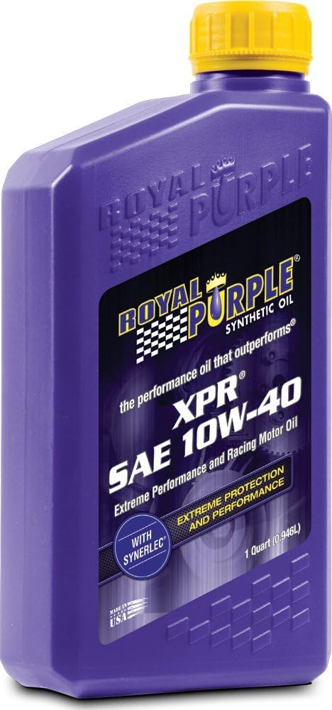 Royal Purple 12041 XPR 10W-40 Extreme Performance Synthetic Racing Motor Oil – 12 Quart