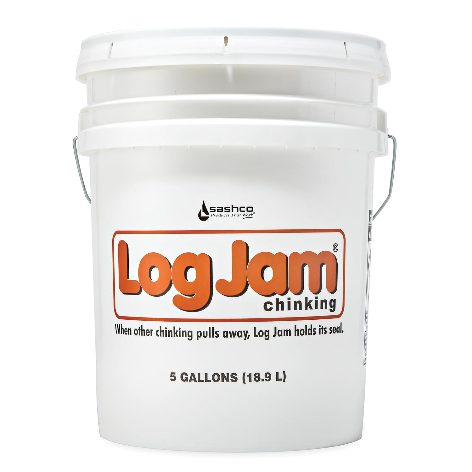 Sashco Log Jam Acrylic Latex Chinking Caulk, 5 Gallon Pail, Tan (Pack of 1)