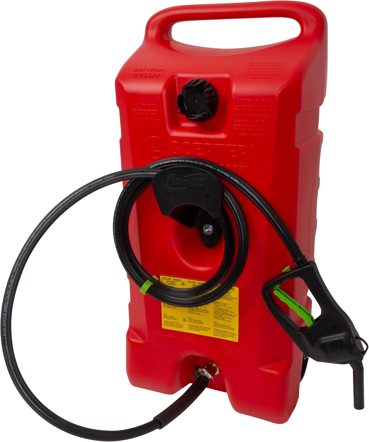 Scepter Duramax Flo ’N Go 14 Gallon (53 Liter) Fueling Station, Portable Gas Caddy, Red (2024 Version)