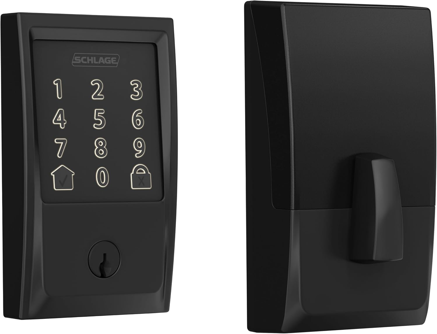 Schlage Encode Century Matte Black Smart Wi-Fi and Bluetooth Touchscreen Keypad Electronic Deadbolt Lock