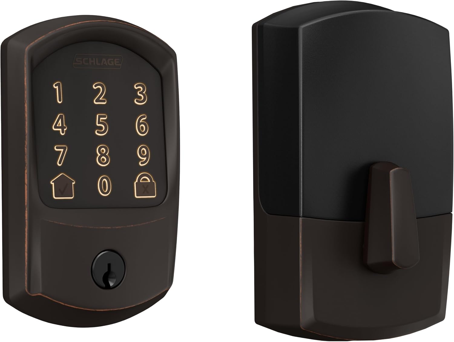 Schlage Encode Greenwich Aged Bronze Smart Wi-Fi and Bluetooth Touchscreen Keypad Electronic Deadbolt Lock