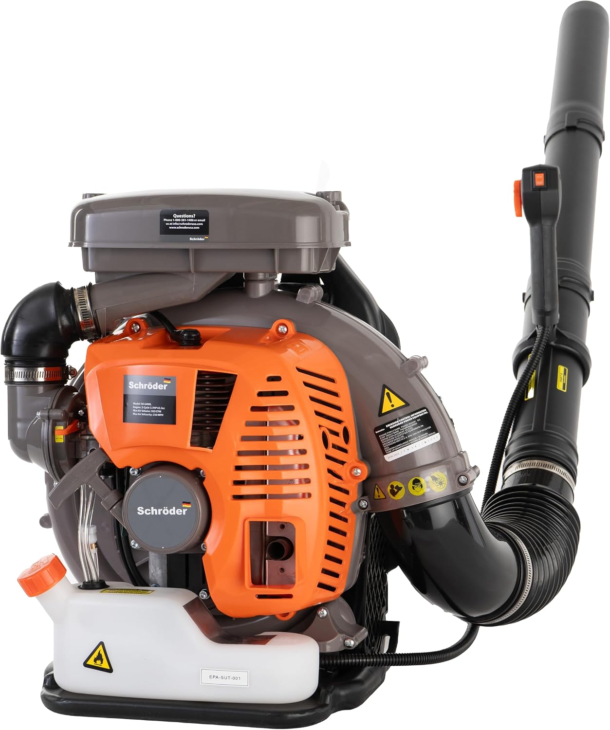 Schröder Backpack Leaf Blower – Backpack Blower – Gas Leaf Blower – SR-6400L – 3.7 HP Engine
