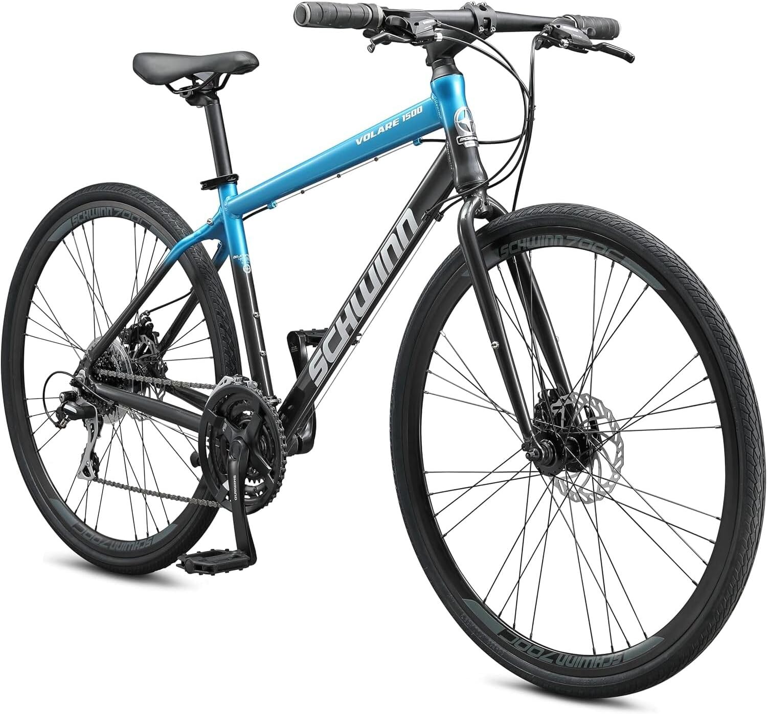 Schwinn Volare 1500 Road Bike, 700c Adult Bicycle for Men & Women, 14-Speed, 17.5″ Aluminum Frame, Drop Bar, Caliper Brakes, Teal/Grey
