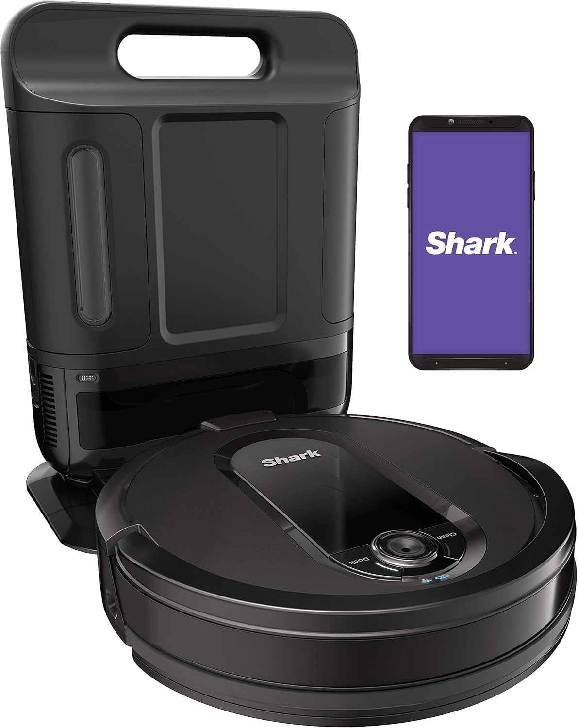 Shark AV1010AE IQ Robot Vacuum, XL Self-Empty Base, 45-Day Capacity, Wi-Fi, Alexa, Multi-Surface Brushroll, Pets, Black