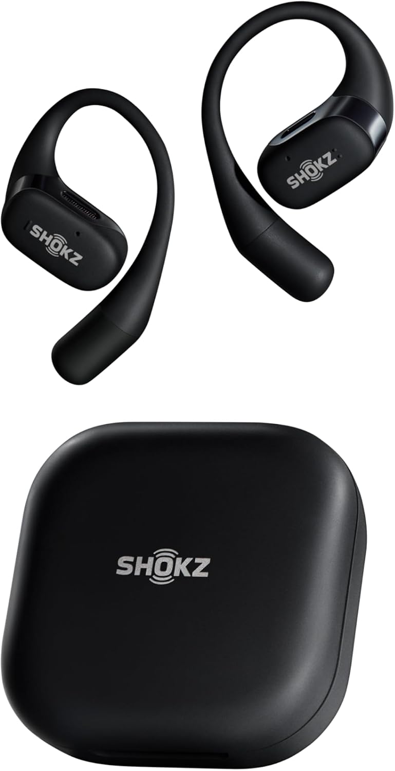 Shokz OpenFit Wireless Active Noise Canceling Earbuds, Bluetooth, Black (VXLT910STBKUS)