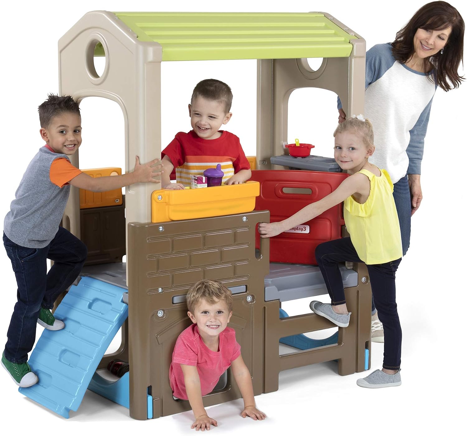 Simplay3 Young Explorers Discovery Playhouse – Indoor or Outdoor Clubhouse and Activity Playset for Toddlers and Kids, Made in USA
