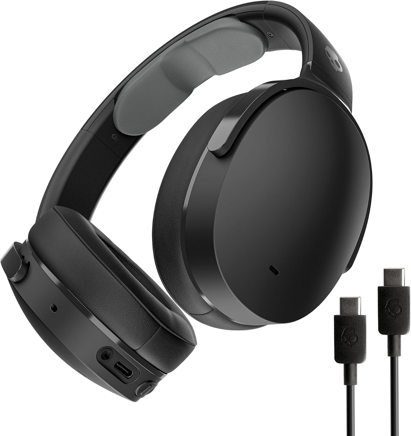 Skullcandy Hesh Wireless Active Noise-Canceling Over-Ear Headphones with Microphone, Bluetooth, True Black (S6HHW-N740)