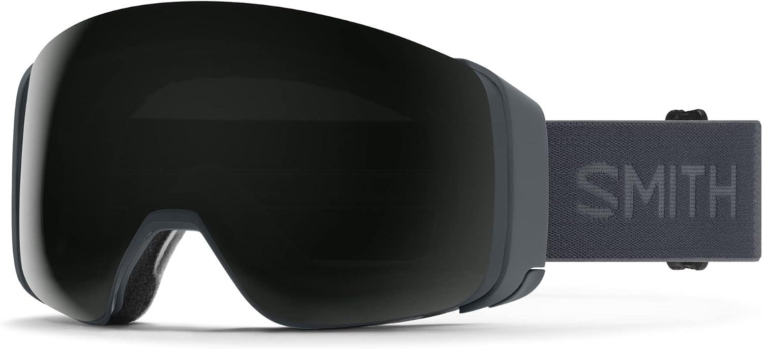 SMITH 4D MAG Snow Goggles with Everyday Lens & BirdsEye Vision, for Men & Women – Slate/Sun Black/Storm Blue Sensor Mirror