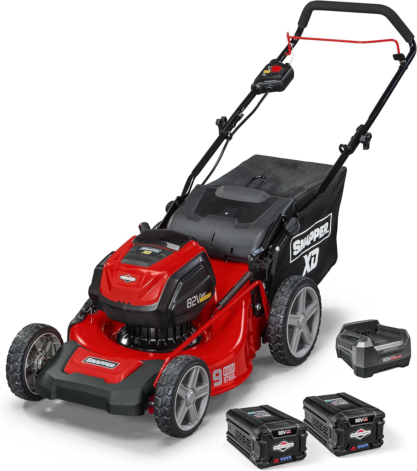 Snapper XD 82V MAX Cordless Electric 19″ Push Lawn Mower, Includes Kit of 2 2.0 Batteries and Rapid Charger
