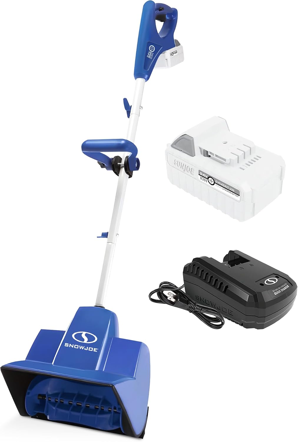 Snow Joe Cordless Electric Snow Shovel Kit with Battery & Charger, Clears 75 Lbs Per Minute, 11-Inch Clearing Path, 400W Motor – 24V-SS11-XR