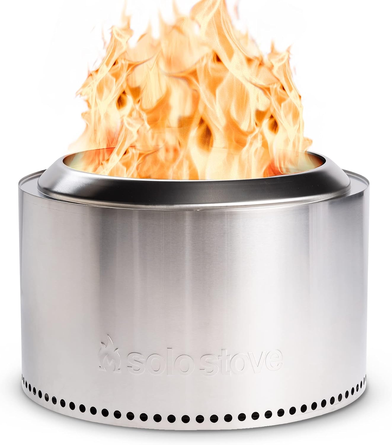 Solo Stove Yukon 2.0, 27 Inch Smokeless Fire Pit with Removable Ash Pan – Stainless Steel, Ideal for 6 or More People, 38 lbs