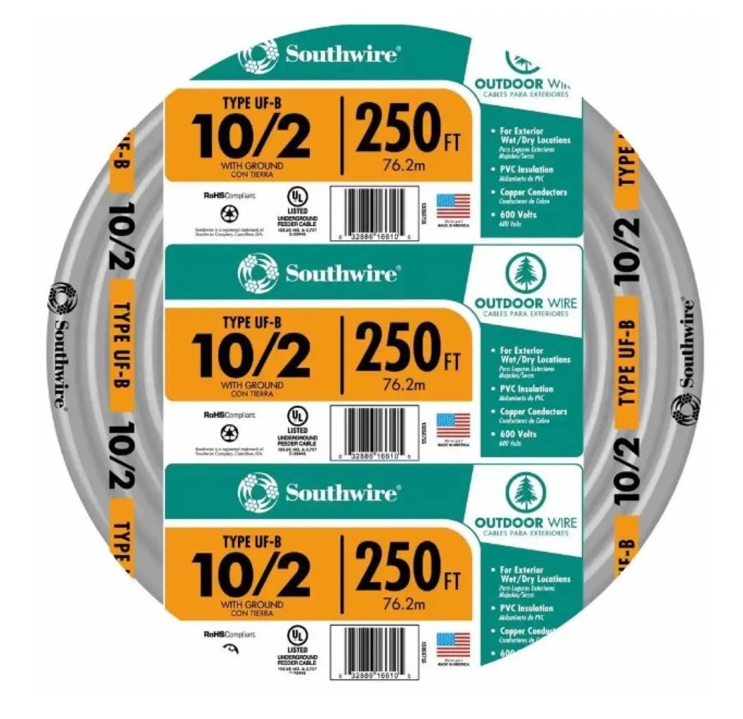 Southwire 250′ 10/2 W/G UF Cable