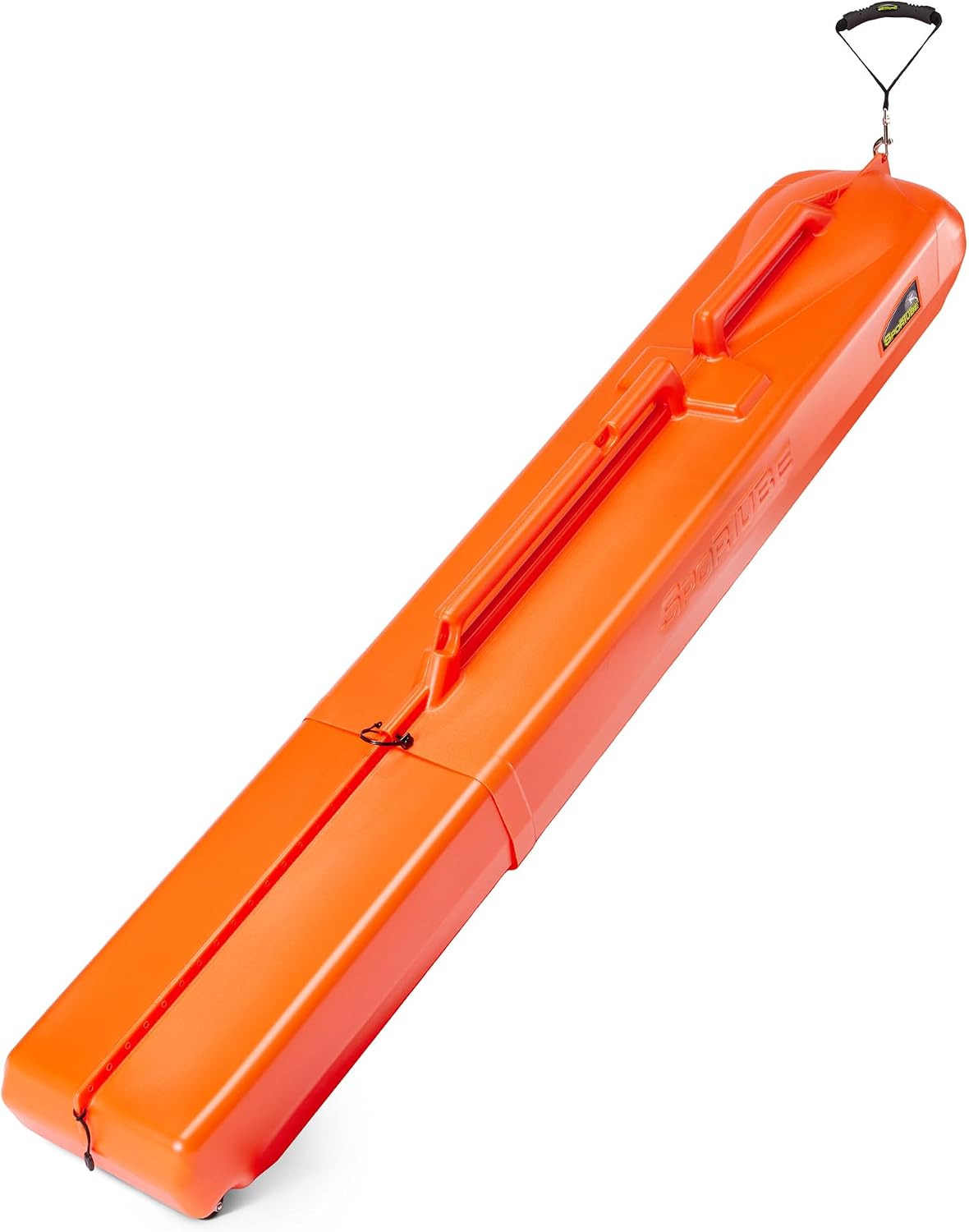 Sportube Series 2 Protective Travel Case for Two Pairs of Alpine Skis and Gear or Four Pairs of Nordic Skis and Gear – Orange
