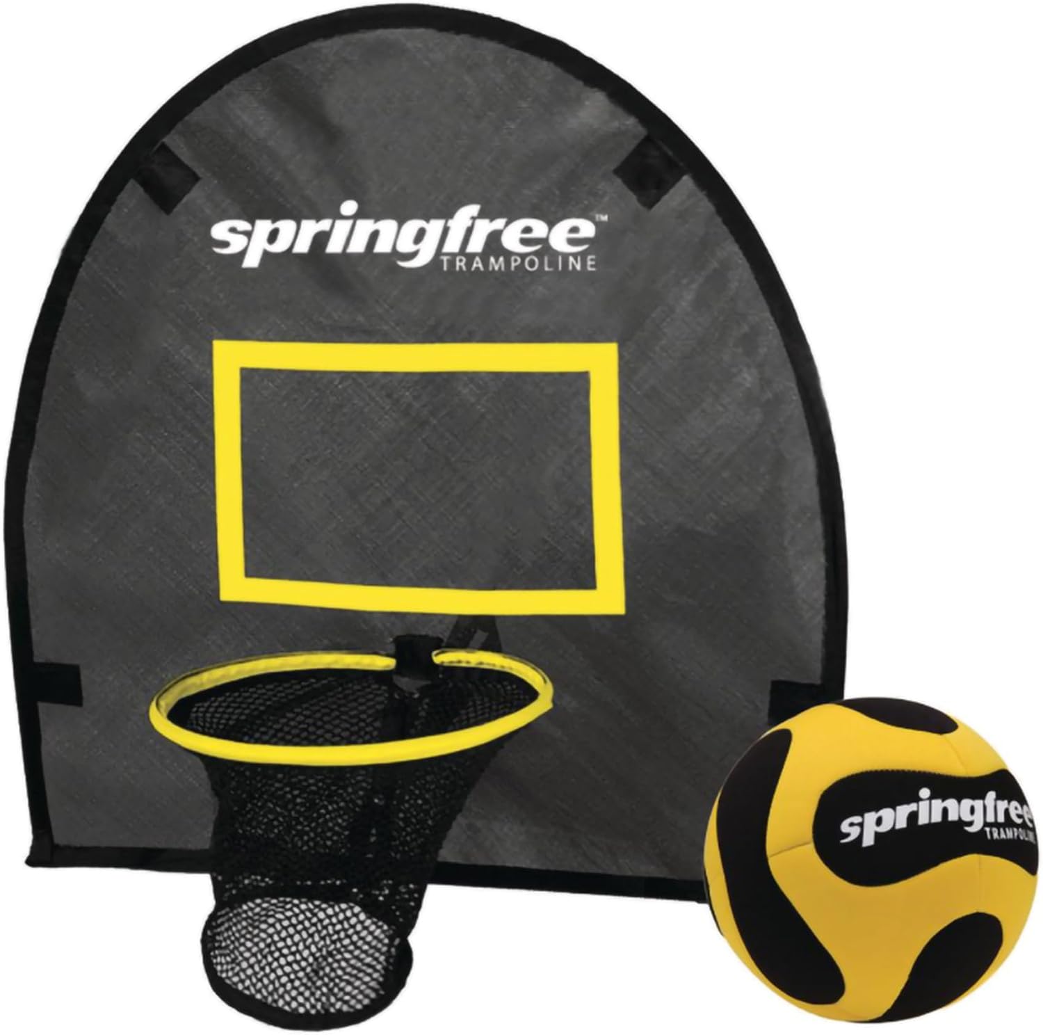 Springfree Trampoline Outdoor Jumping Basketball Game FlexrHoop Accessory, Black