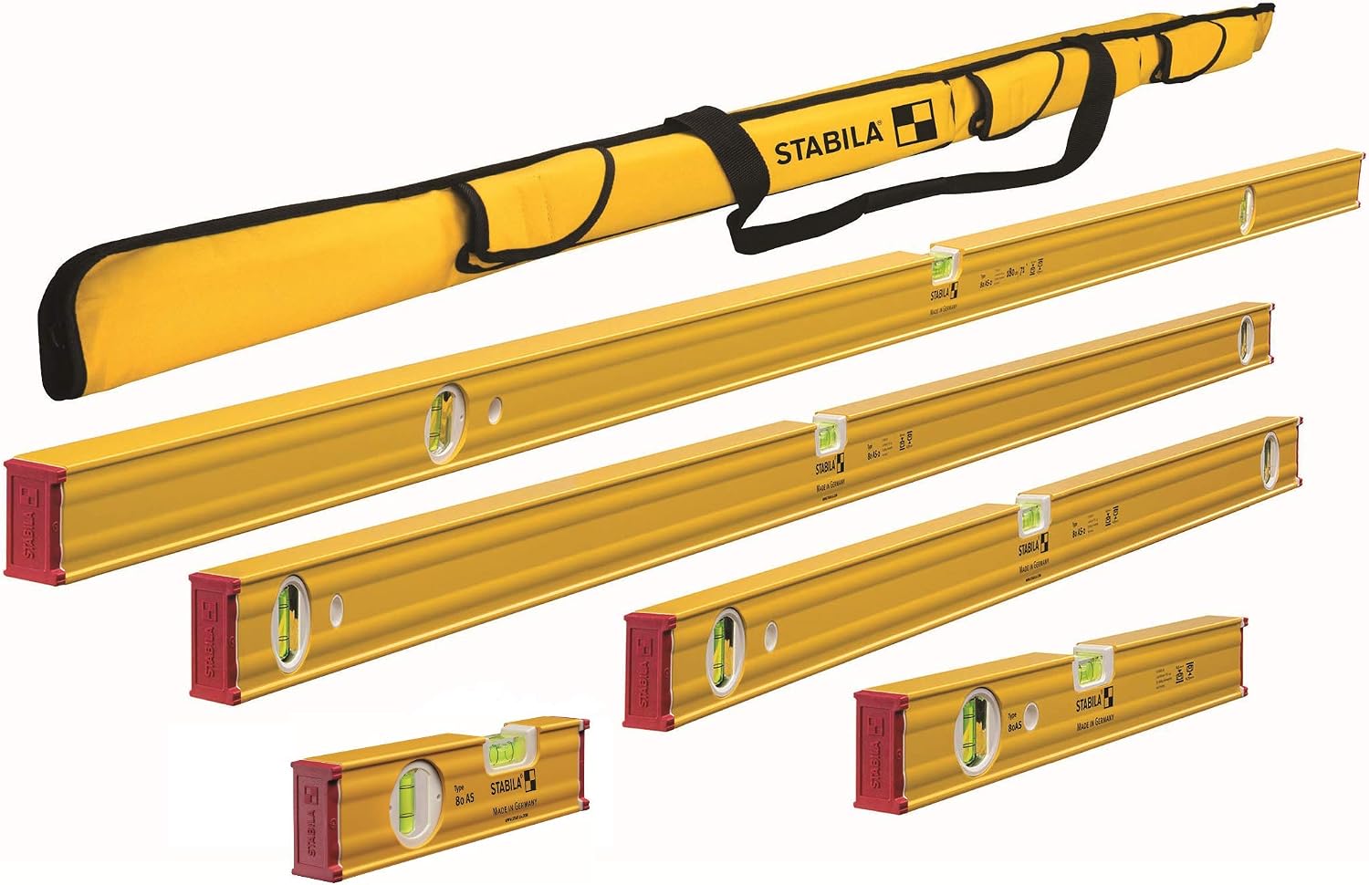 Stabila STAB-29872 80 AS-2 5 Level Set, Black