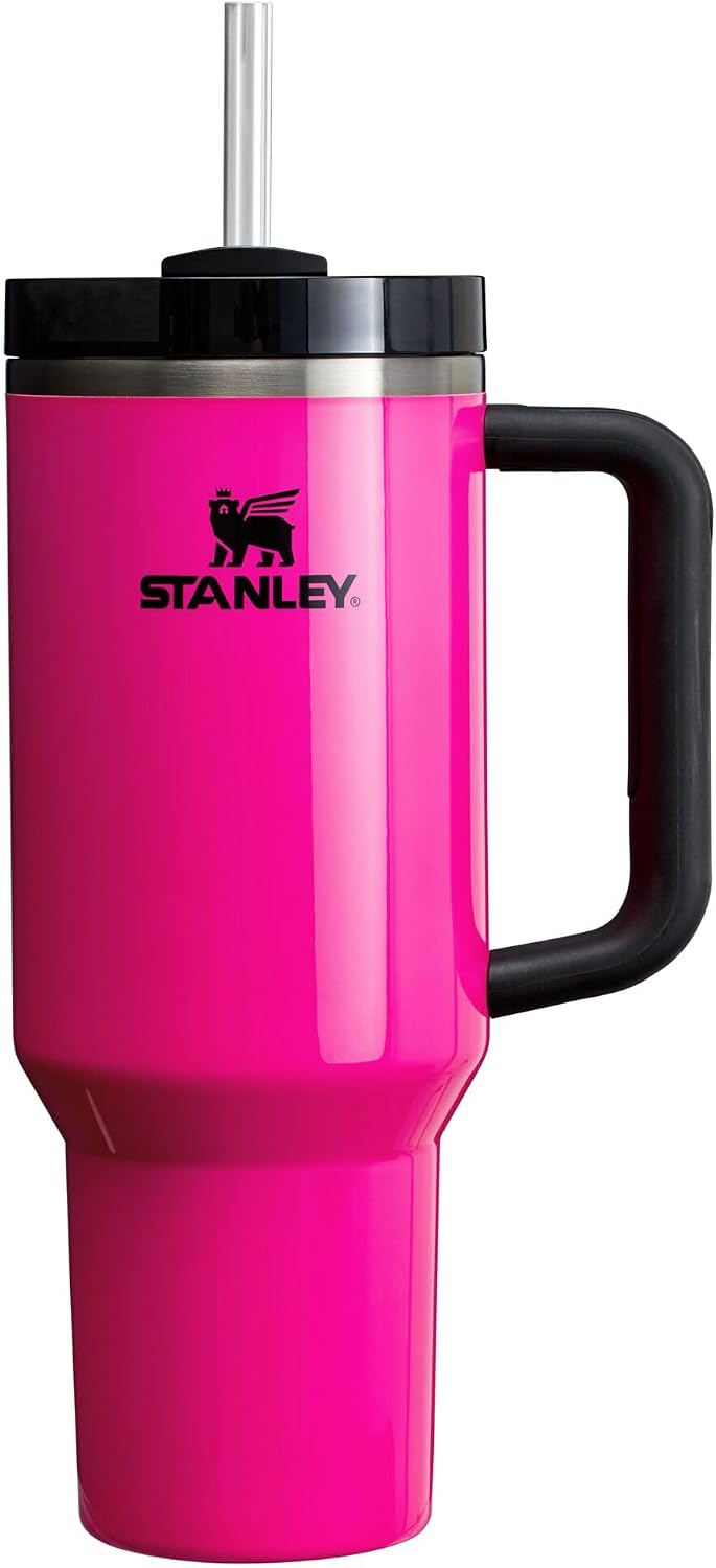STANLEY Quencher H2.0 FlowState Stainless Steel, 40 oz – Electric Pink
