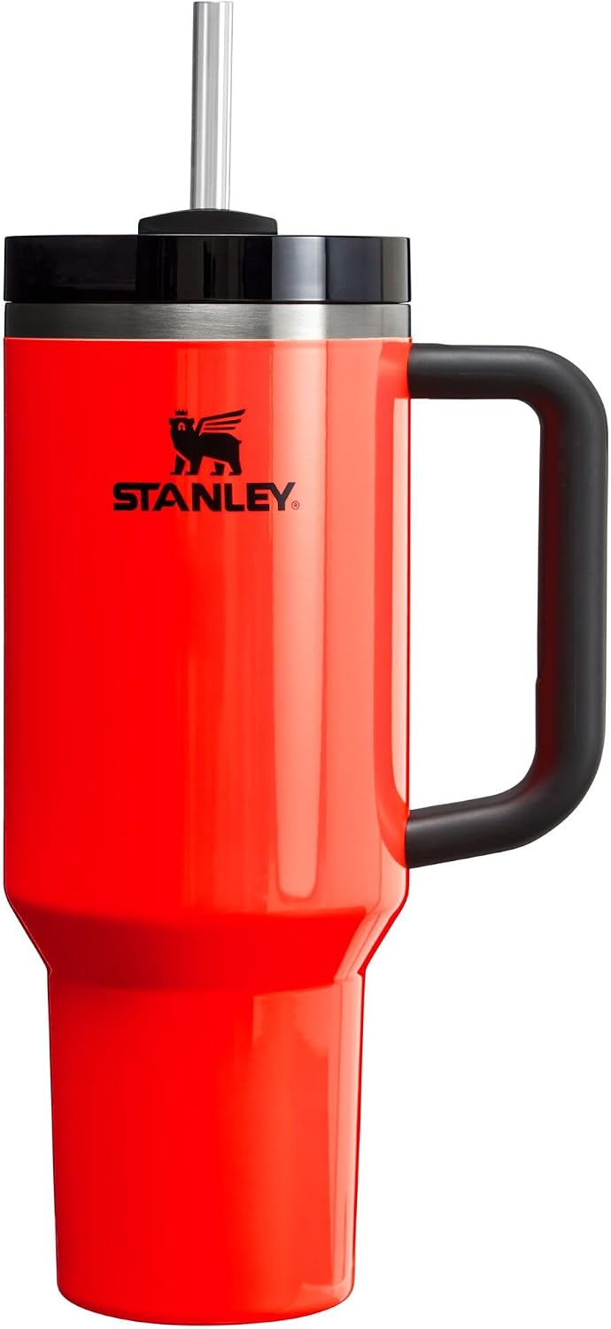 STANLEY Quencher H2.0 FlowState Stainless Steel, 40 oz – Neon Orange