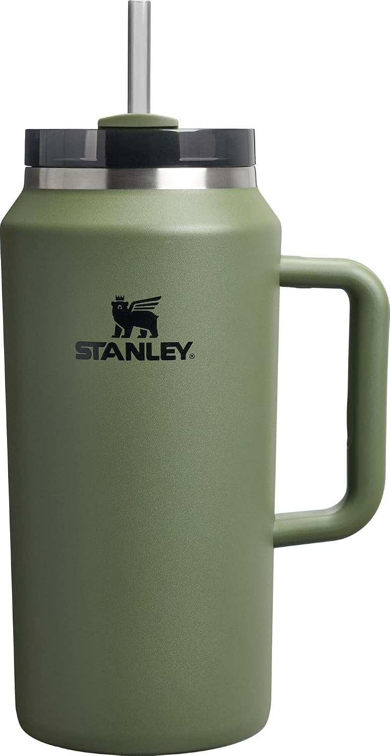 STANLEY Quencher H2.0 Tumbler with Handle & Straw 64 oz, Flowstate 3-Position Lid Insulated Stainless Steel Cup, BPA-Free – Dried Pine