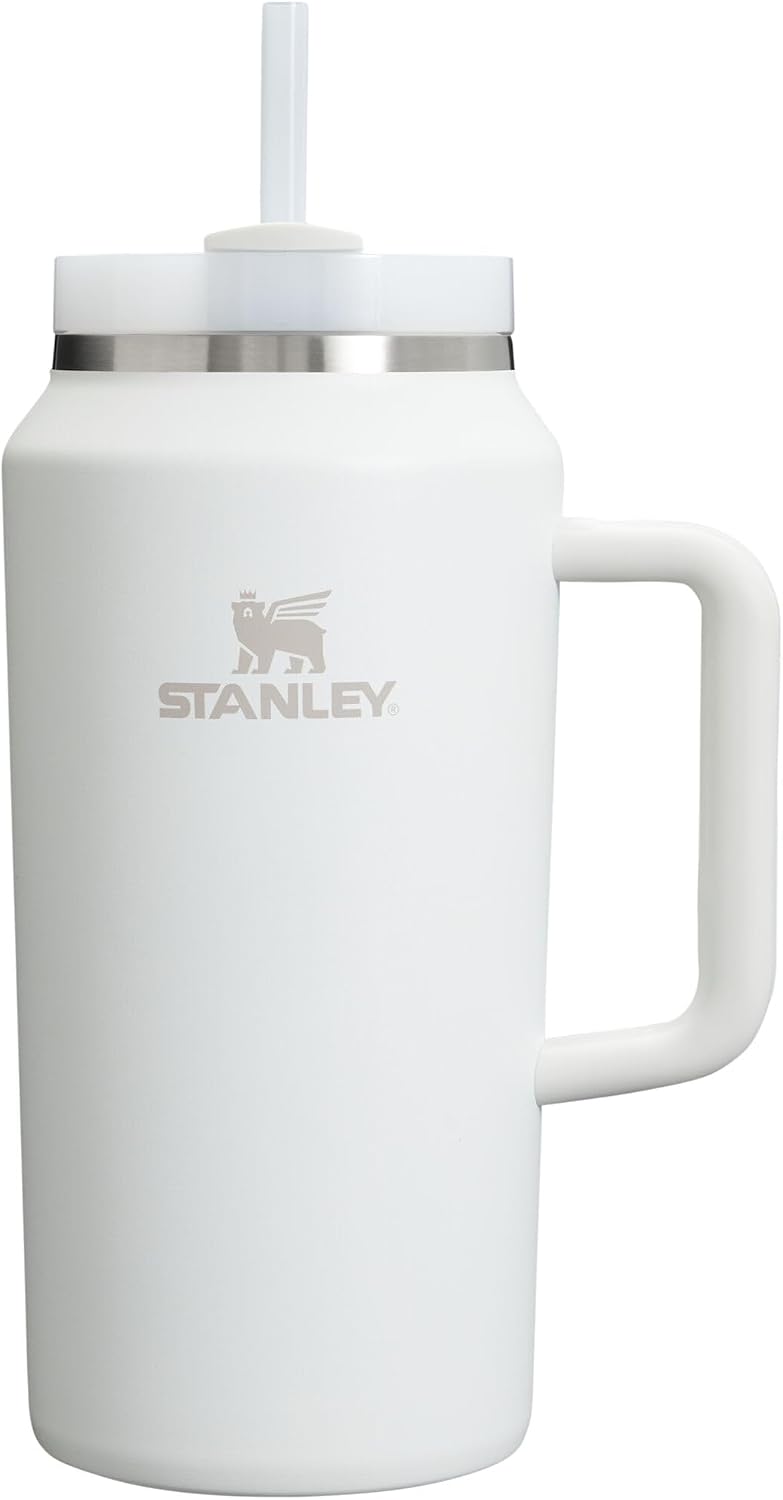 STANLEY Quencher H2.0 Tumbler with Handle & Straw 64 oz, Flowstate 3-Position Lid Insulated Stainless Steel Cup, BPA-Free – Frost