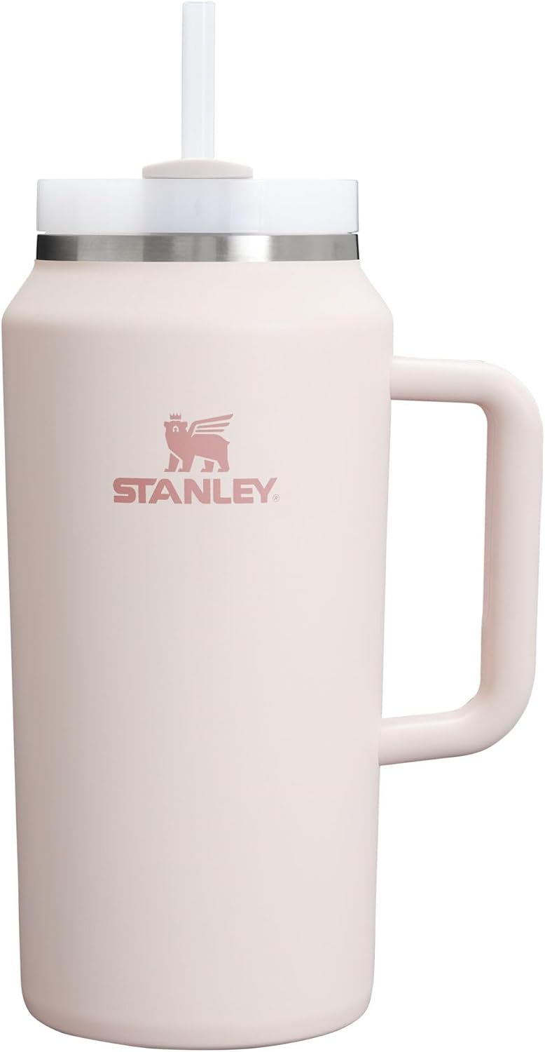 STANLEY Quencher H2.0 Tumbler with Handle & Straw 64 oz, Flowstate 3-Position Lid Insulated Stainless Steel Cup, BPA-Free – Rose Quartz 2.0